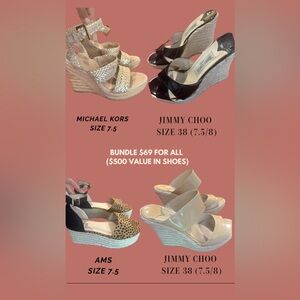 Jimmy Choo, Michael Kors, and AMS summer platforms
